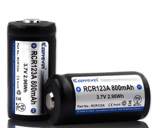 Keeppower 16340 Li-Ion 800mAh Akku - Virtalähteet  riistakameroihin - 13281-800 - 1