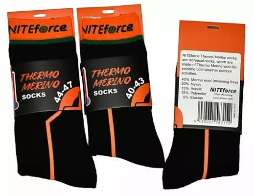 Niteforce Merinovilla sukat - Sukat vaellukseen ja eränkäyntiin - 140-350 - 1