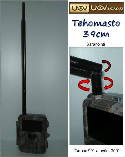 Lähettävän riistakameran tehomasto 39cm, Uovision - Muut riistakameratarvikkeet - 90-086-3211 - 1