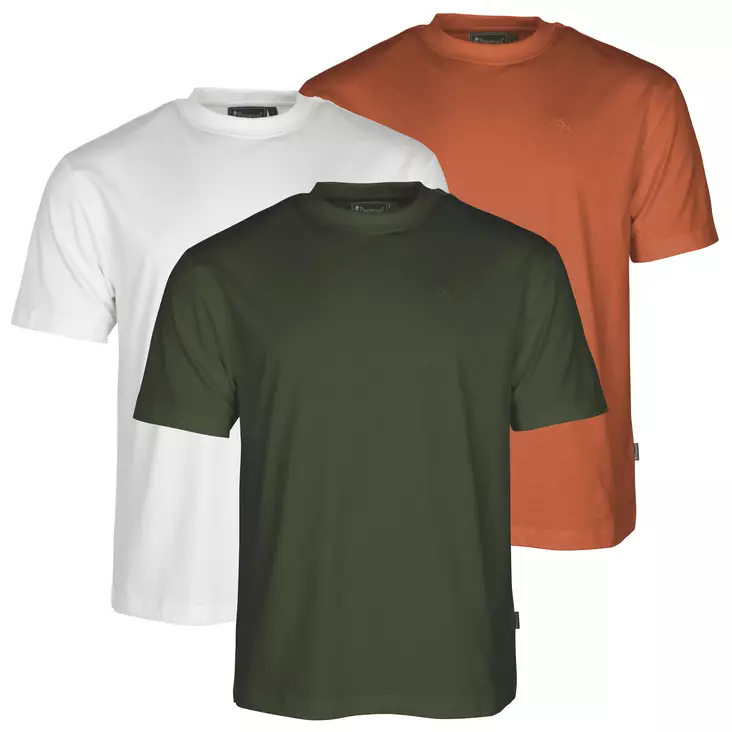 Pinewood 3-pack T-Paita White/Pine/B.Orange - Pitkähihaiset ulkoilupaidat - 1-54470617 - 1