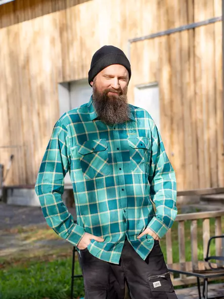 NITEforce Flannel Shirt Forest - Pitkähihaiset ulkoilupaidat - 140-368 - 2