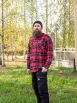 NITEforce Flannel Shirt Reddish - Pitkähihaiset ulkoilupaidat - 140-369 - 3