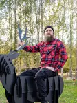 NITEforce Flannel Shirt Reddish - Pitkähihaiset ulkoilupaidat - 140-369 - 1