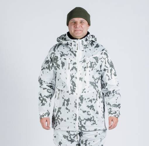 ORIGOPRO Naamiotakki "Karu Survival" M05 Lumicamo - Metsästystakit muut merkit - ORIG-KARULUMITAKKI - 1